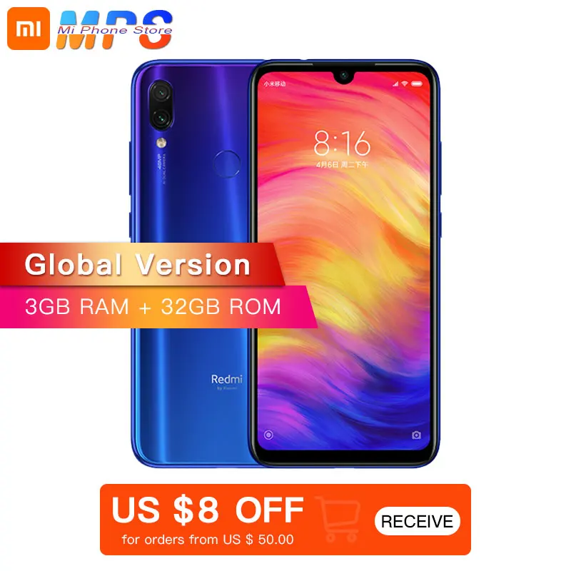 Global Version Xiaomi Redmi Note 7 3GB 32GB Smartphone Snapdragon 660 Octa Core 4000mAh 6.3\