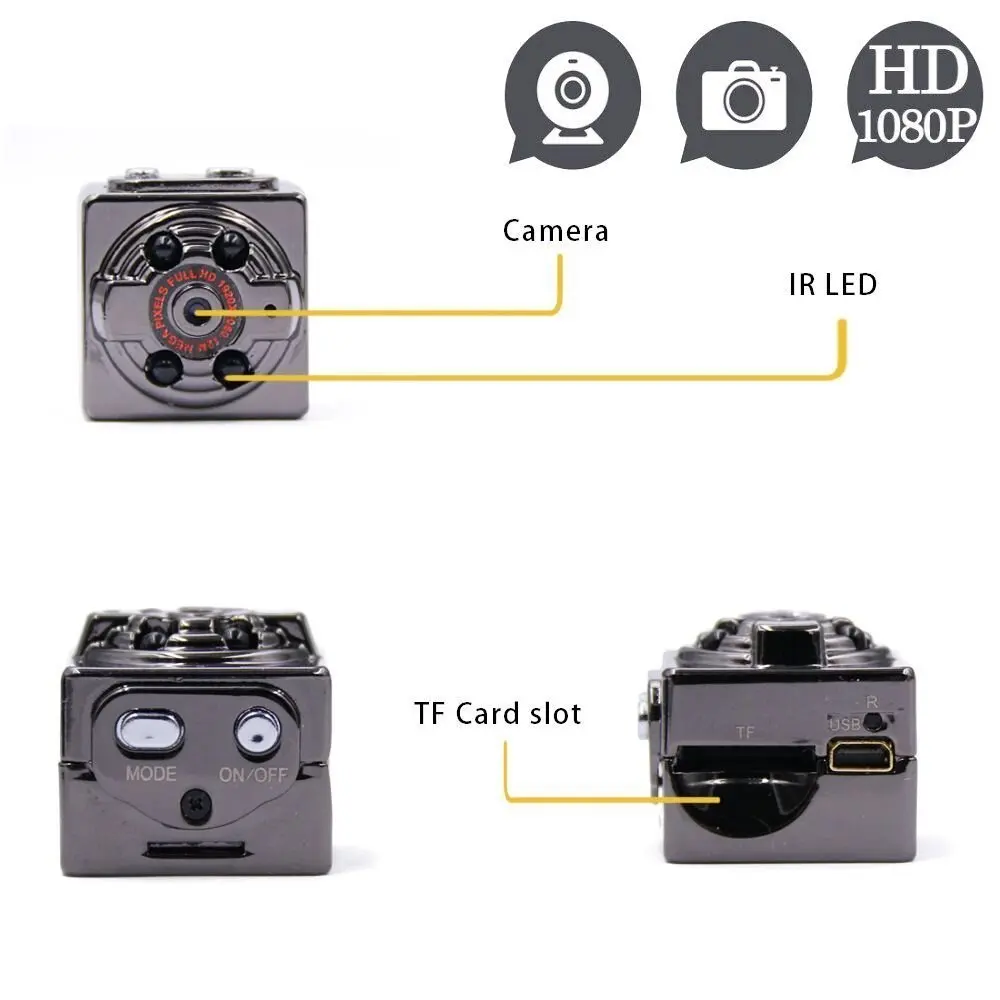 Маленький SQ8 мини Камера HD 1080 P 720 цифровой Спорт DV голос видео Регистраторы