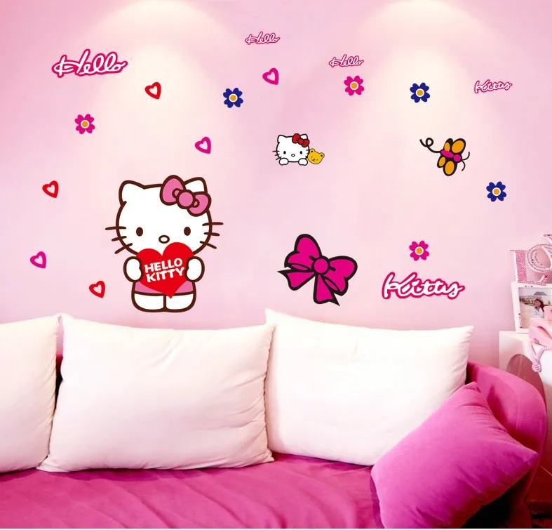  Hello  kitty  diy stiker mobil Dinding  dekorasi rumah 