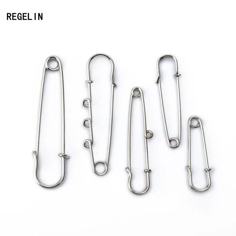 Safety Pin Brooch Findings Metal Jewelry Making Findings Large
