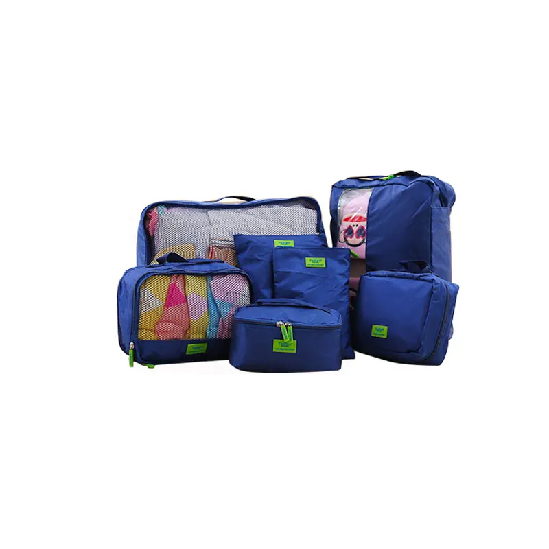 7 шт./лот, набор чемоданов, аккуратный чемодан, сумка-Органайзер для мужчин и женщин, деловые аксессуары для путешествий, упаковочные кубики