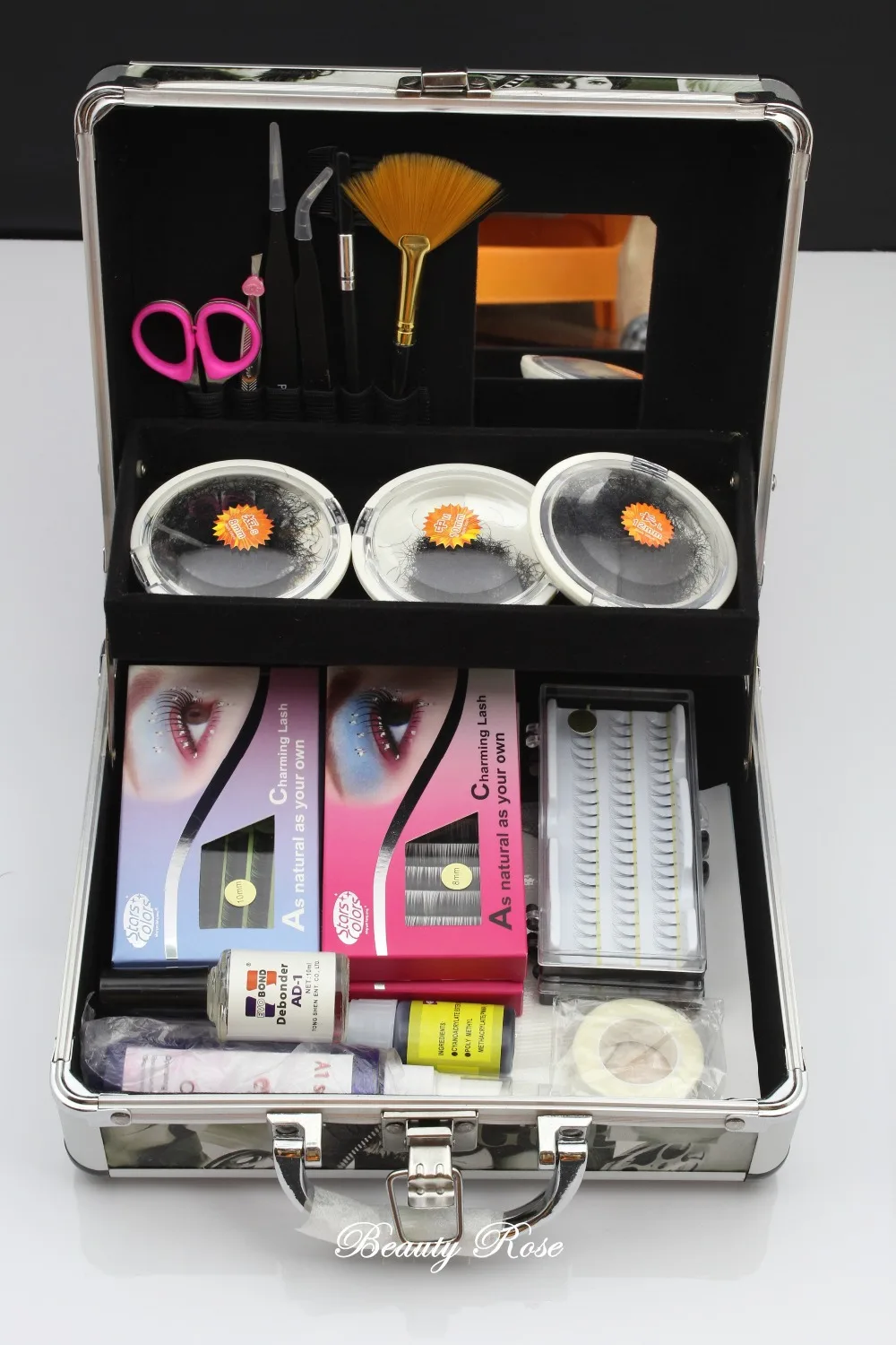

Factory Best Price Korea New Generation Professional High quality Makeup Full Set Eye Lash Grafting Kit with Case*