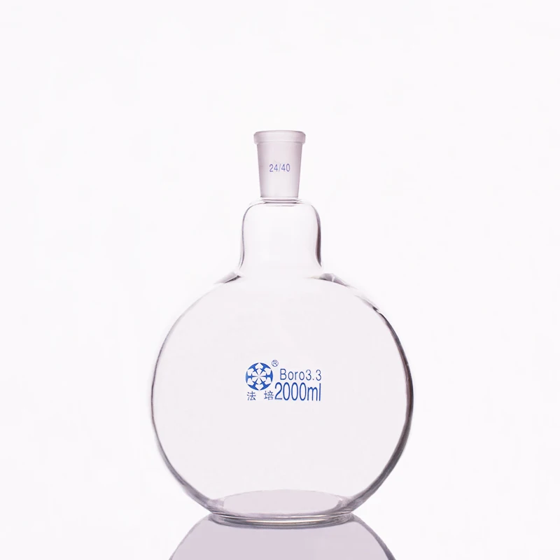 Single standard mouth -bottomed flask Capacity 2000ml and joint 24/40 neck round |