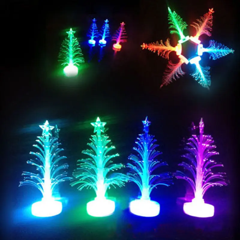 Красочный светодиодный волоконно-оптический ночник Рождественская елка лампа-игрушка свет Детский Рождественский подарок освещение светящиеся игрушки TY0195