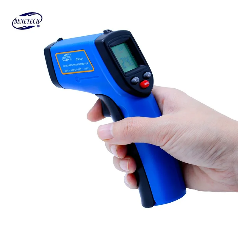 

Digital Laser Non contact infrared thermometer GM321 -50~380C (-58~716F) 0.1-1.0 Adjustable IR Laser Point Gun Pyrometer