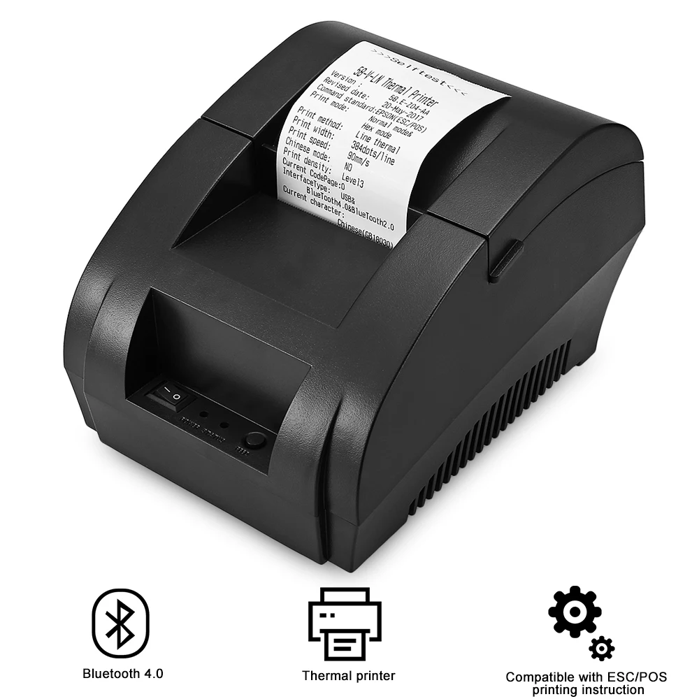 ZJ 5890K Mini 58mm POS Receipt Thermal Printer with USB