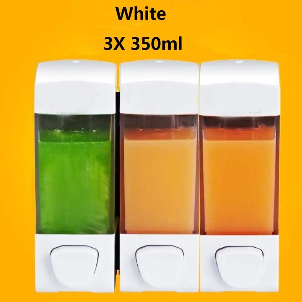 

1050ml Liquid Soap Dispenser Wall-mounted Soap Dispenser Shower Bottle Double/Three Head for Hotel Bathroom Washroom Kitchen