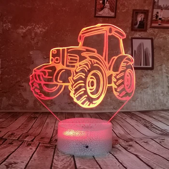 

Drop Shipping Cute Cartoon Car 7 Colors RGB LED 3D Night Light Change USB Xmas Birthday Gifts Table Desk Lamp For Baby Kids