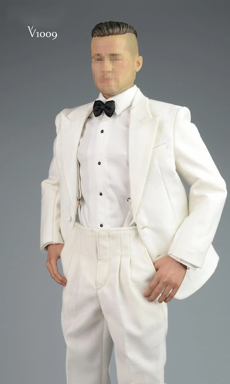 Коллекция 1/6 года, черные/белые вечерние костюмы для мальчиков деловая официальная одежда, комплект одежды, костюм 12 дюймов, модель телесного цвета, игрушки