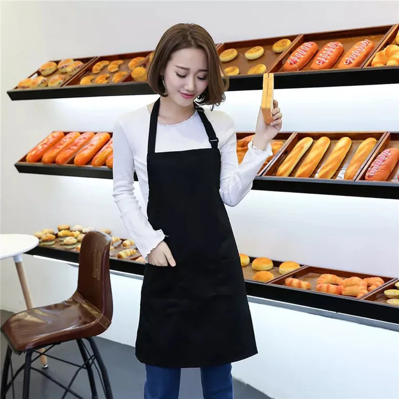 Запуск короткие стильные фартуки унисекс Мужские и женские Кухонные фартуки с принтом Модные коммерческие ресторанные домашние нагрудники хлопчатобумажные фартуки
