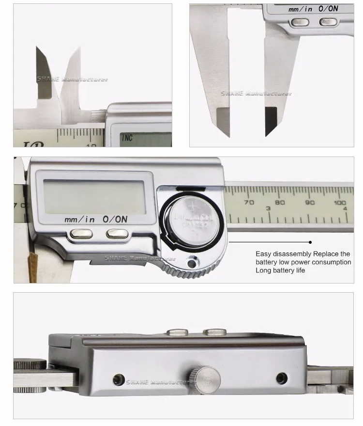 Цифровой штангенциркуль IP67 Водонепроницаемый электронный точный измерительный цифровой штангенциркуль из нержавеющей стали 0-300 мм суппорты