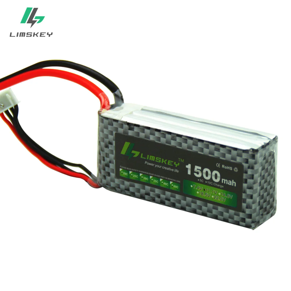 Limskey lipo 3S 11.1V 1500MAH Lipo Battery For RC Helicopter Quadcopter