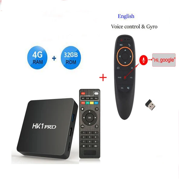 4G 32G G10 Android 8,1 Smart tv BOX HK1 PRO S905X2 LPDDR4 4 Гб 64 Гб 2,4 ГГц и 5 ГГц Wifi BT 4K 3D Google Play Набор магазина Top box голосовой помощник - Цвет: 4G 32G G10