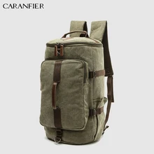 CARANFIER мужские дорожные сумки многофункциональный брезент выходные сумки унисекс большой емкости рюкзак багажный пакет