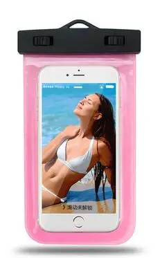 5," дюймовый водонепроницаемый Дайвинг сумка для iPhone 5 5S 5C 6 6 S 7 8 Plus мобильных телефонов подводный чехол - Цвет: Розовый