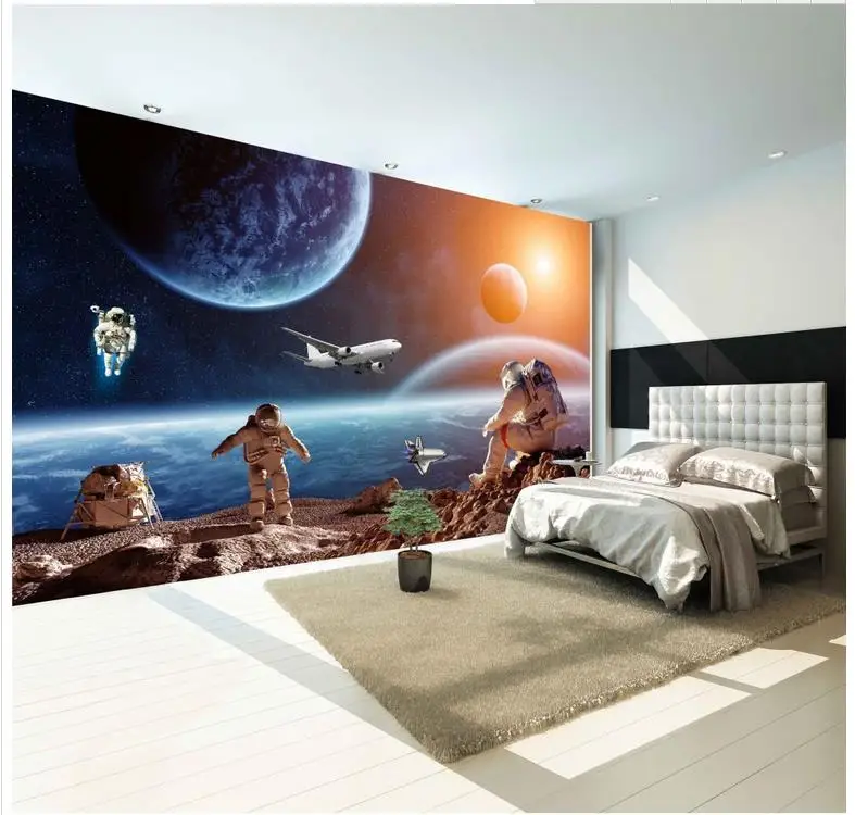 Custom 3d Foto Behang Astronaut Star Sky Woondecoratie Wallpapers Voor Woonkamer 3d Natuur Wallpapers Wallpapers For Living Room Photo Wallpaper3d Photo Wallpaper Aliexpress