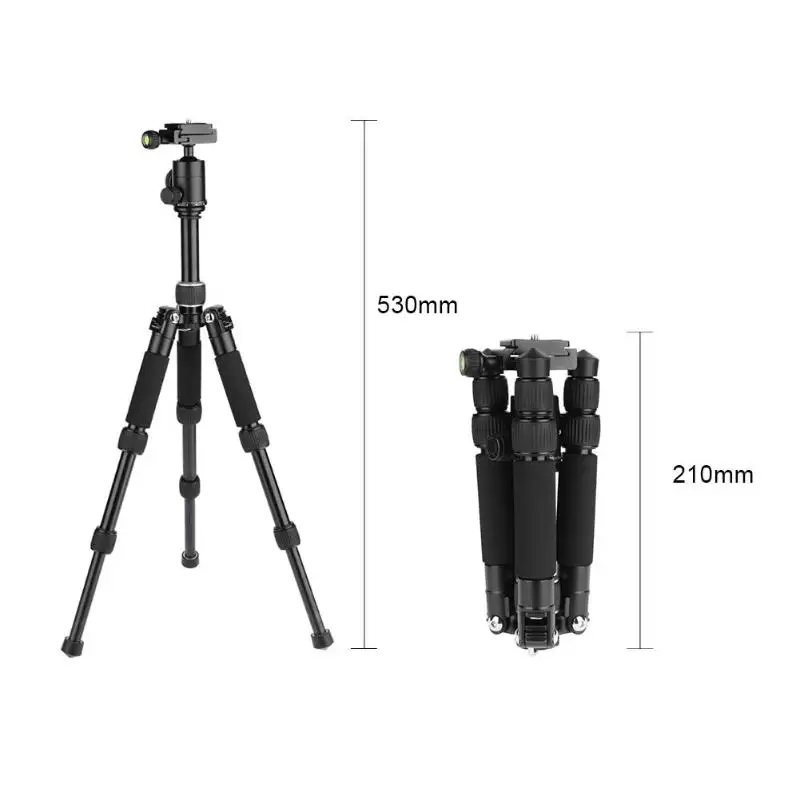 

Professional Portable Travel Aluminum Camera Tripod with Ball Head for DSLR Action Digital Camera, Camera Tripod Bracket Stent