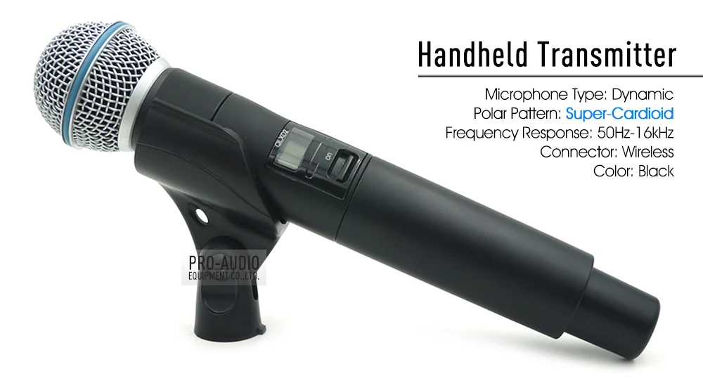 ZMVP QLXD4 UHF Professional Wireless Microphone