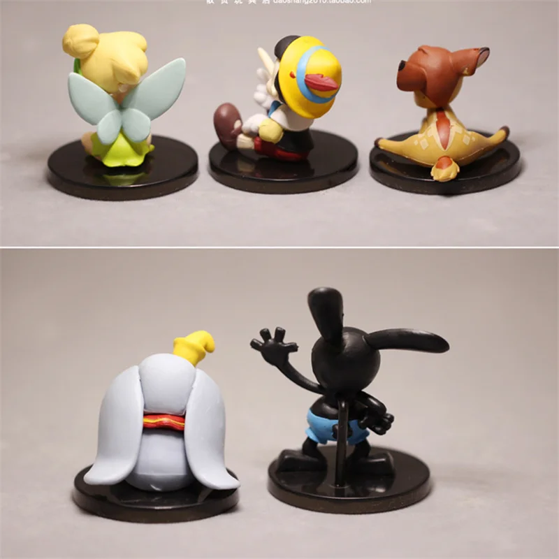 5piecs/lot 5 6 см оригинальный Буратино Тинкер Белл Dumbo коллекция Бемби игрушки с