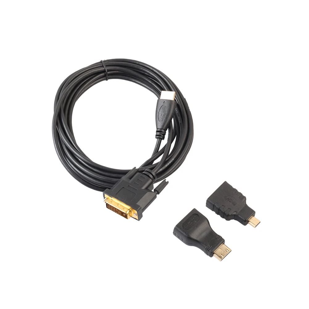 Мужчина HDMI к DVI 24 + 1 Мужской кабель Шнур Провода HDMI конвертер 1080 P 5 Гбит с Micro/ mini HDMI мужчина к HDMI Женский адаптер