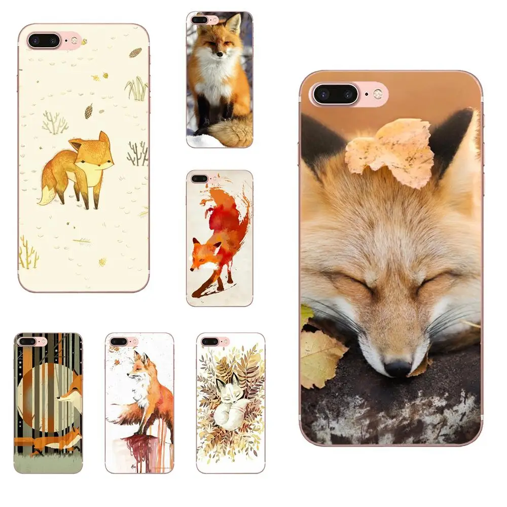 

Fox In Autumn Leaves Forest Luxury Phone Case For Samsung Galaxy Note 5 8 9 S3 S4 S5 S6 S7 S8 S9 S10 mini Edge Plus Lite
