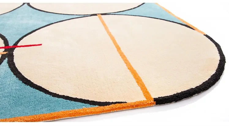 Clearance Post modern abstract  geometric  thicken  rug , big size   art living room carpet ,  home decoration bedside floor mat 5