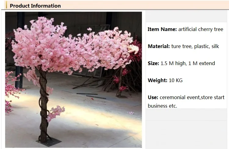 Искусственные вишневые деревья большой модель дерева Сакура большой Искусственный Свадебные украшения для деревьев супер большой 3 м высокий