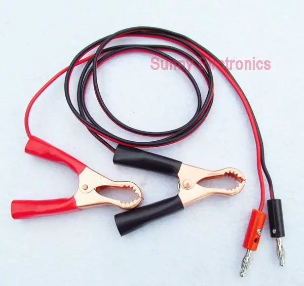 100CM CAR battery clip Clamp Alligator clip TO 4MM BANANA PLUG