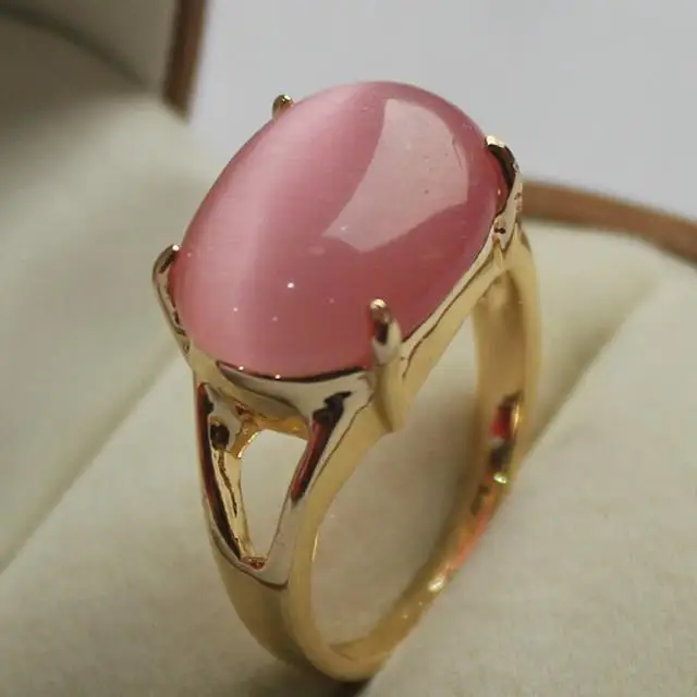 

noblest jewelry lady's favorite GP pink jades ring (7,8,9#)
