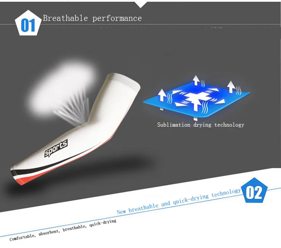 1 шт., спортивный волейбольный рукав, для велоспорта, компрессионный, УФ, для рук, ледяной налокотник, Защитные подушечки, поддержка для мужчин и женщин, защита от солнца