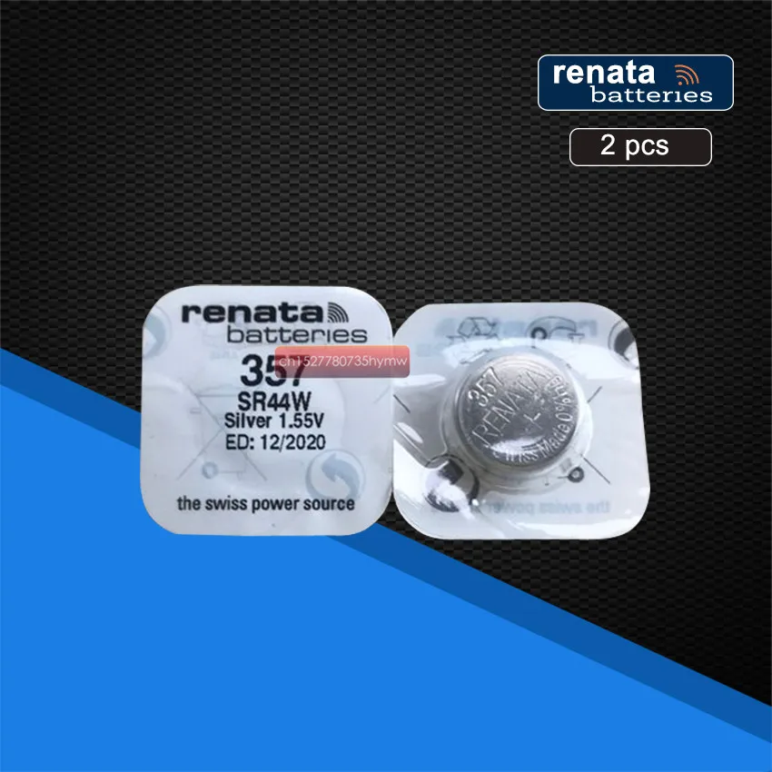 2 шт Renata 357, Длительное Действие, SR44W SR44 LR44 A76 L1154 SR44 357A AG13 швейцарские часы Батарея