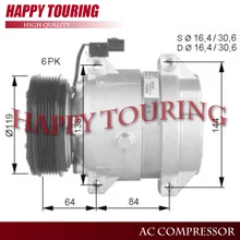 V5 AC компрессор для SSANGYONG REXTON 2,9/3,2/2,7 Xdi 6611304415 714956 6611304915 6611305011 TSP0155880 92010948