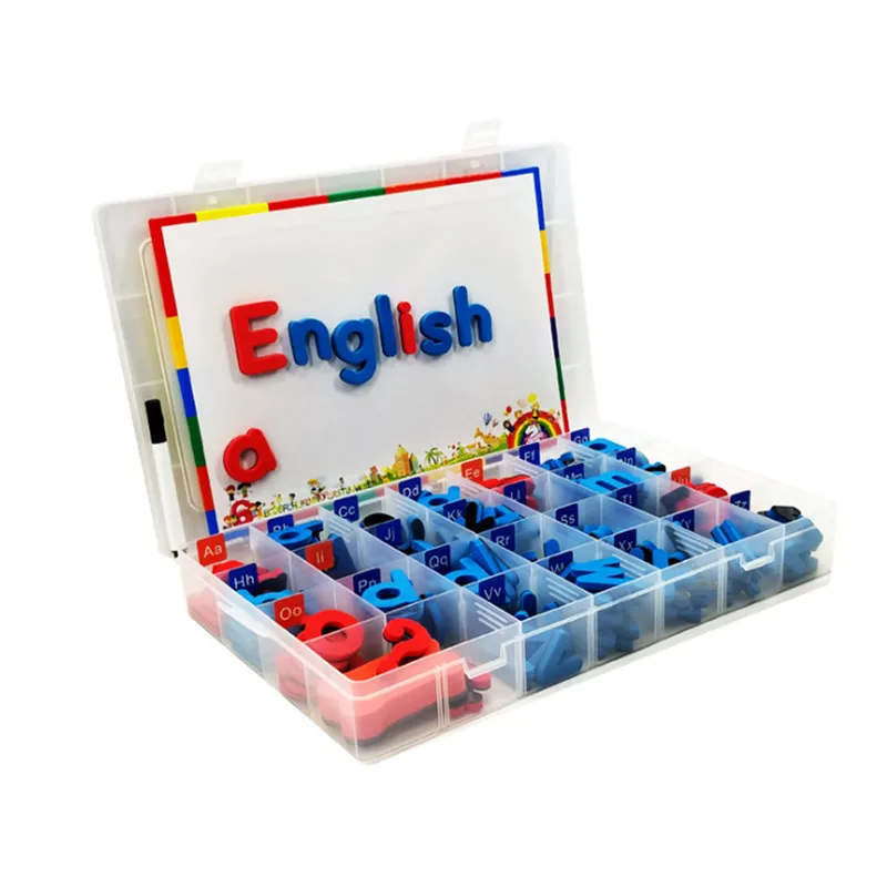 

Children's Kit Magnetic Fun Alphabet Educational Toys English Capital Magnetic Stickers Spell Words English Early Education Toys