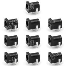 Areyourshop 10 шт. 2,1 мм x 5,5 мм Источник питания DC гнездовой разъем баррель типа PCB крепление