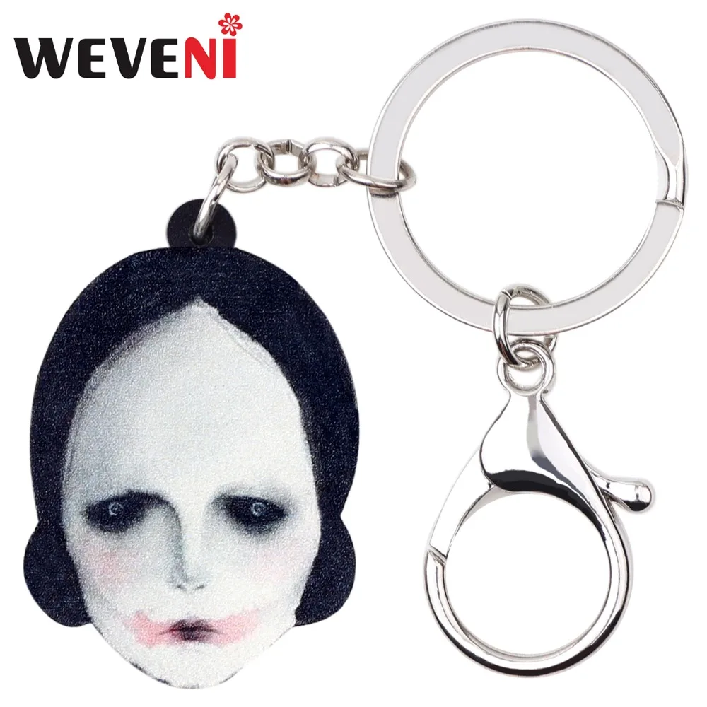 WEVENI Original Acrylic Halloween Horrifying Doll Key Chains Keychains