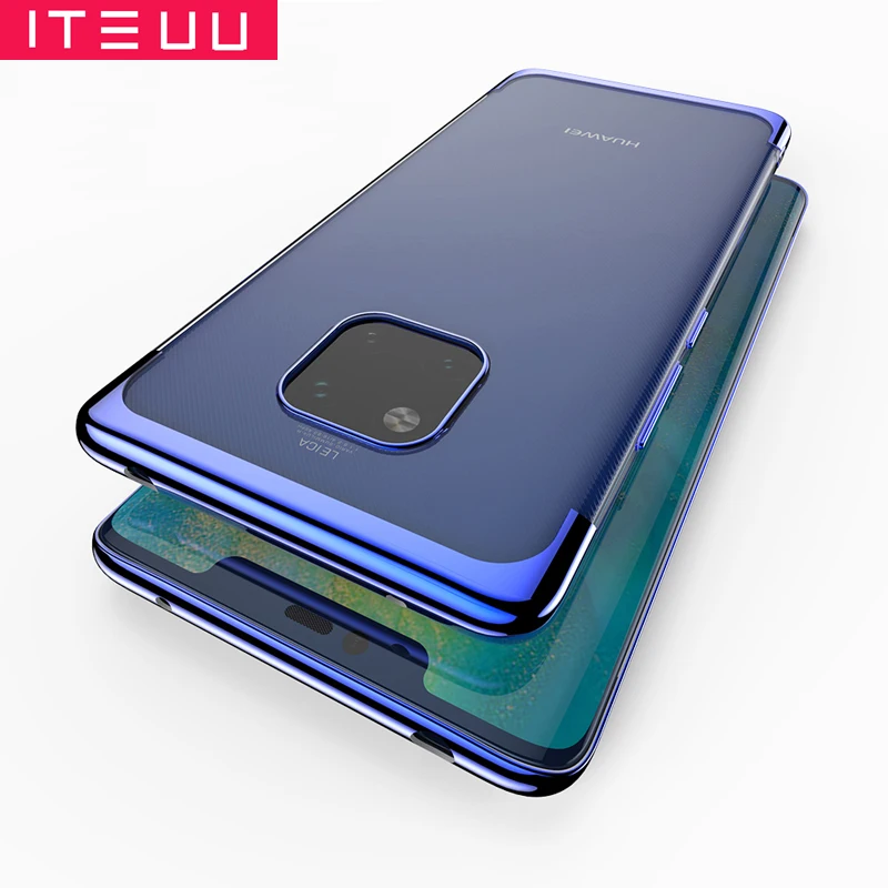 ITEUU TPU прозрачный гальванический чехол для телефона huawei mate 20 mate 20 Pro Чехол s мягкая прозрачная задняя крышка Роскошный чехол