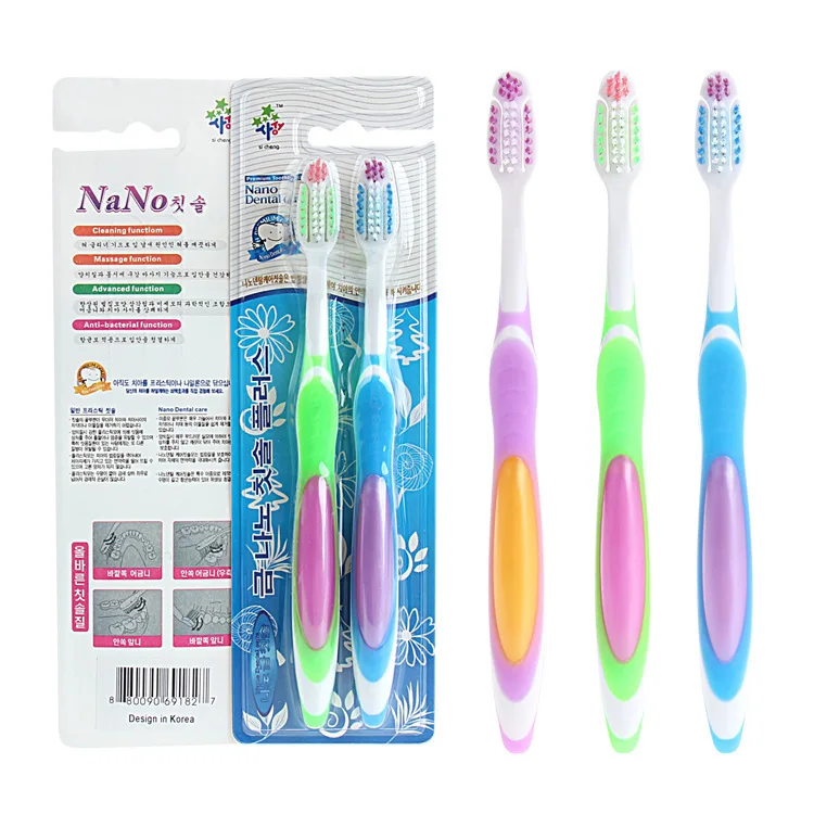 Hot Fashion 2PCS Soft Toothbrush Bamboo Charcoal Nano Brush Oral Care Nano-antibacterial | Дом и сад