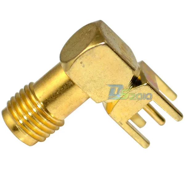 

High QualityPremium RP-SMA female jack PCB mount right angle RF Coaxial adapter connector