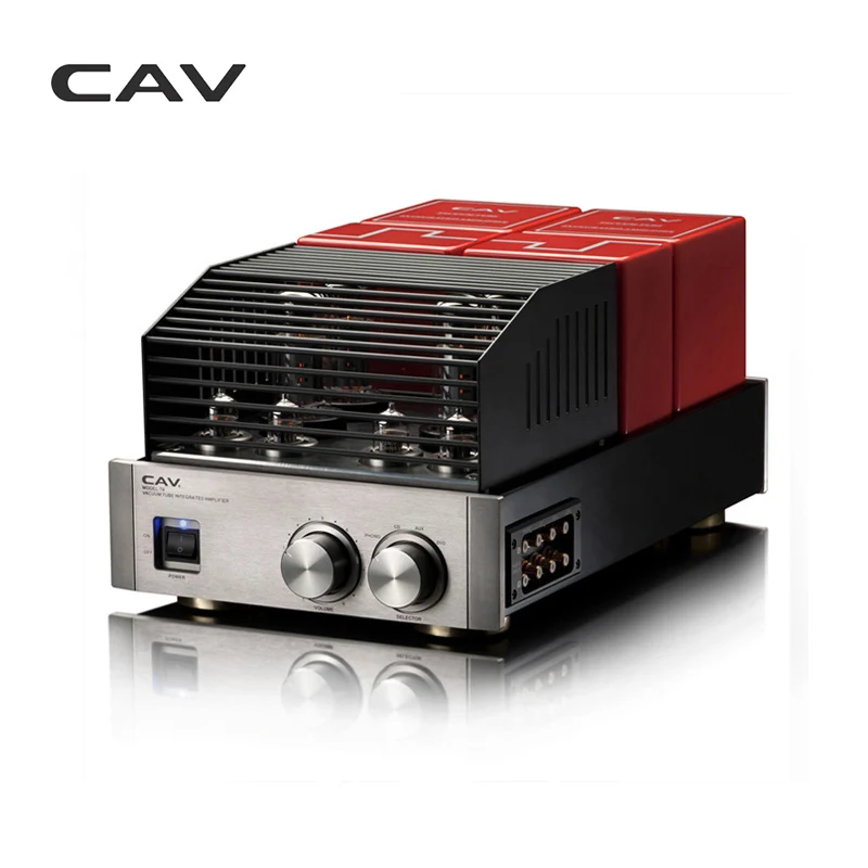 CAV T-6 Hi-Fi ламповый усилитель высокое качество производство ламповый усилитель аудио Высокая точность 2,0 канал двойной мощности прозрачный