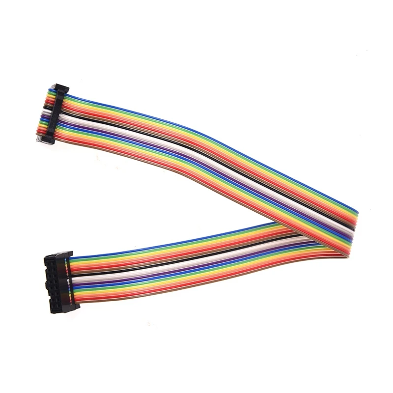 2.54mm Pitch 16 Pin Female to IDC Connector Rainbow Color Ribbon Flat Cable |