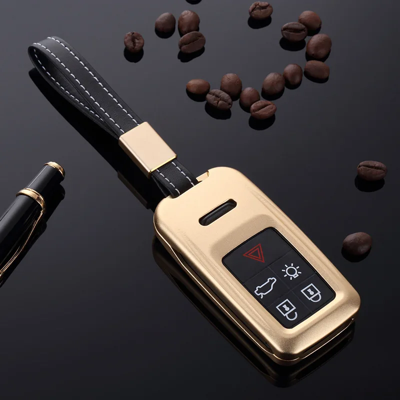 

For Volvo 5 Button Car Key Case for C30 C70 S40 S60 S70 S80 V40 V50 V70 XC60 XC90 Aluminum Alloy Smart Car Key Cover Lightweight