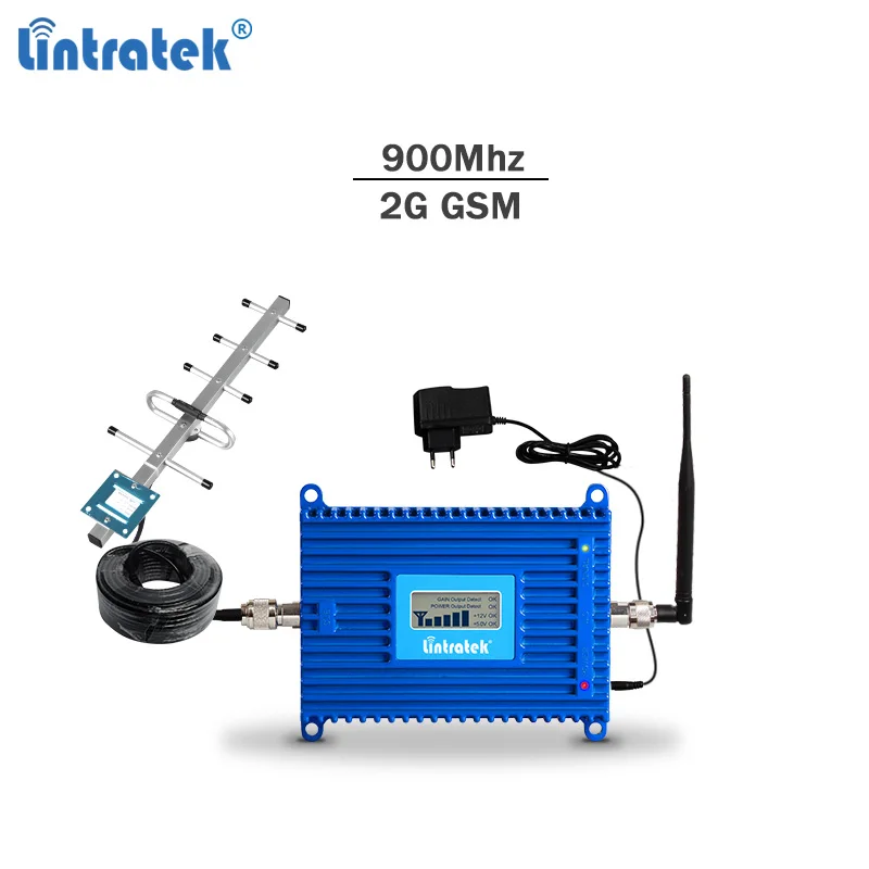 

Lintratek powerful 2g celullar signal booster GSM 900Mhz mobile signal repeater GSM cellphone amplifier with LCD full kit #7.4