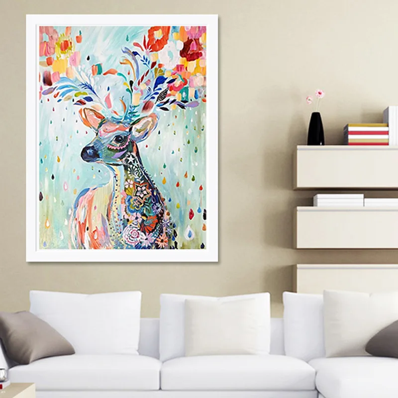 

DIY 5D Full Diamond Painting Cross Stitch Cartoon Deer Painting Rhinestones Needle Work Tableau Decoration Murale LFL001