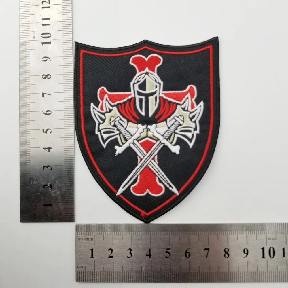 The Religion of Knight Loyal Heroism Patches Motorcycle Rider Customized DIY Design Free Shipping Iron on Mini Patch for Jacket (2)