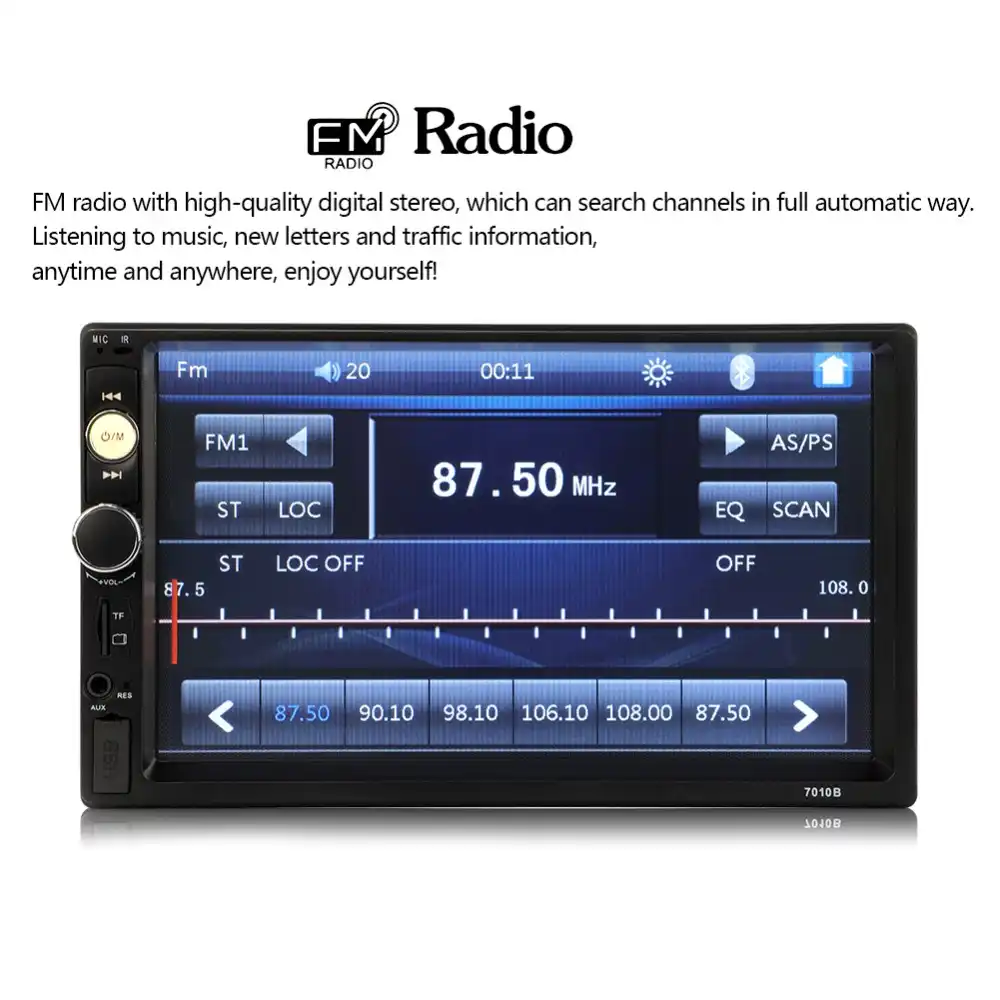 Upgrade 7010B 2 din car radio 7" Player MP5 Touch Screen Bluetooth