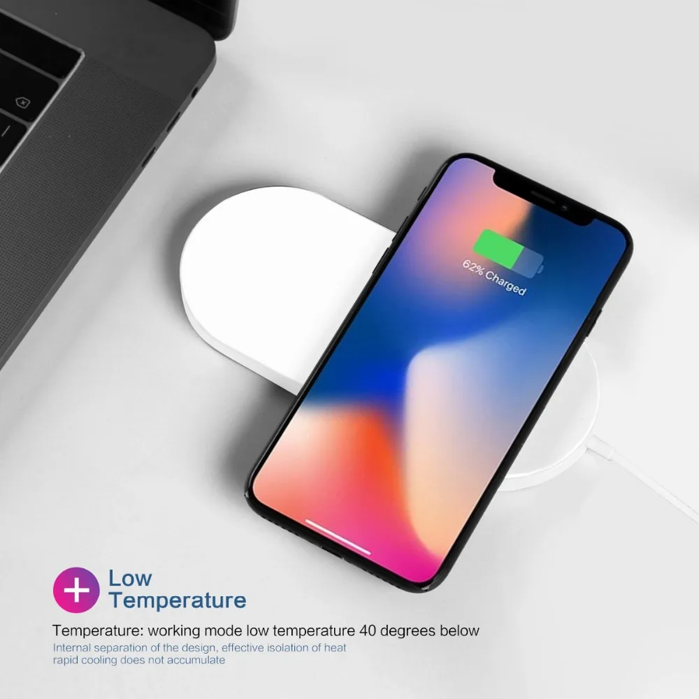 2 в 1 Qi Беспроводная зарядка подставка iWatch зарядное устройство для Apple Watch серии 2/3