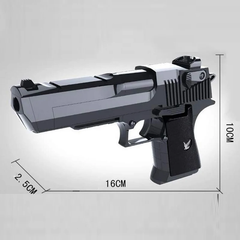 Super Educational kids toys building blocks gun model building kit assembling pistol children assembled toy bricks for boys enlighten fight inserted assembled building blocks 407 set brick black weapon compatible air gun block model pistol toy for boys