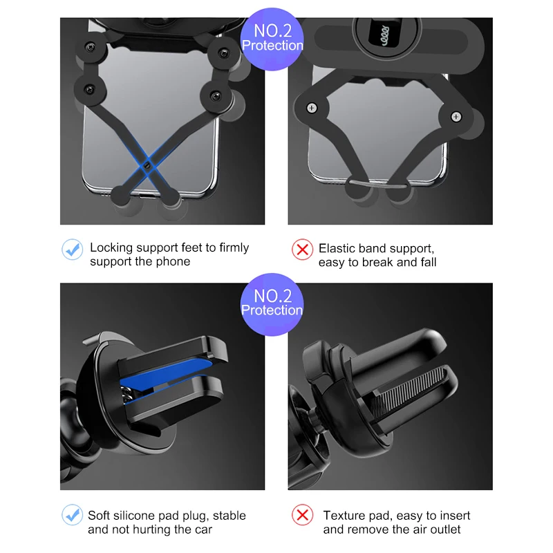 Universal Gravity Car phone Holder Car Air Vent Mount Car Holder Mobile Phone Holder Stand Drop shipping