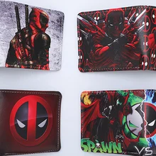 Горячая 20 шт PU и сумочка из ПВХ американская Marvel забавная с рисунком дедпула кошелек для молодых мужчин и женщин кошелек