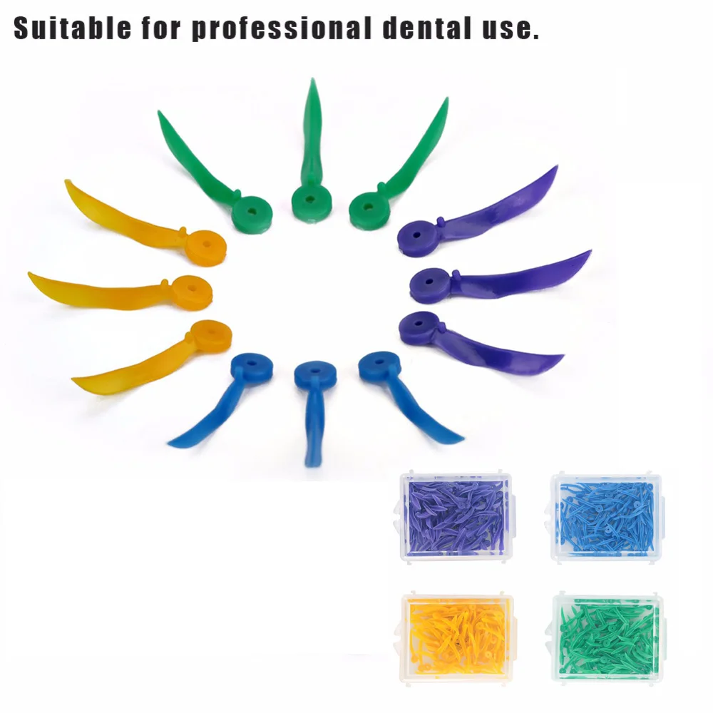 

400PCs/Box Disposable Dental with Hole All 4 Sizes Diastema Tooth Plastic Arc Concave Design Dentist Tool
